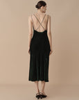 SILKINC Silk Velvet Long Slip Dress