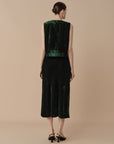 SILKINC Silk Velvet Embroidered Vest
