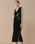 SILKINC Silk Velvet Embroidered Vest