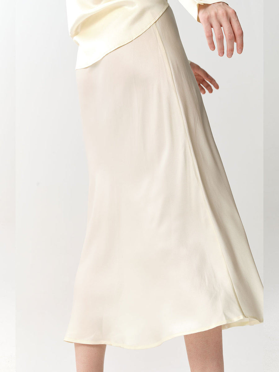 SILKINC Crystal Bias Cut Long Skirt