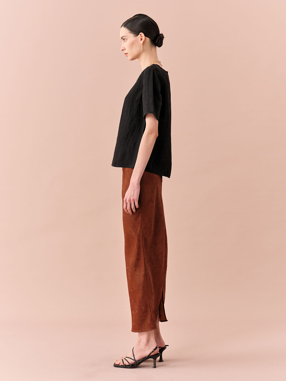 SILKINC Xiang Yun Sha Basic Round Neck T-shirt