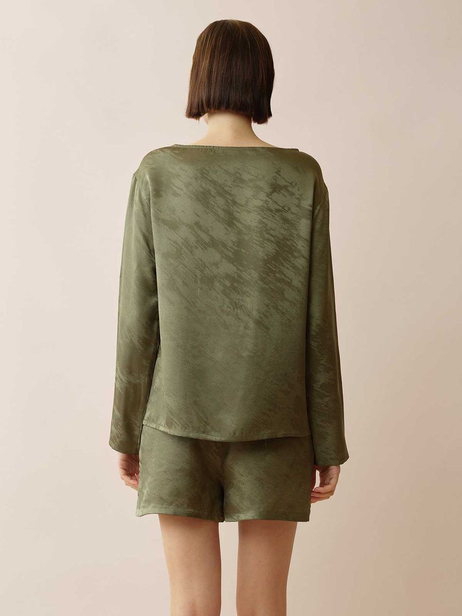 SILKINC Silk Jacquard Top
