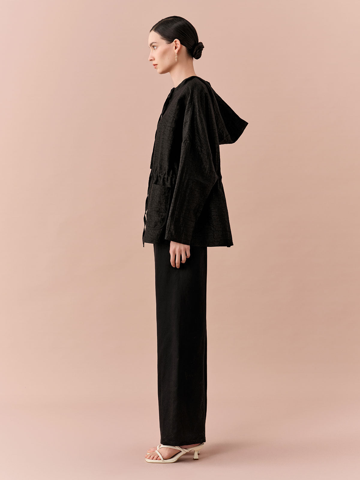 SILKINC Hooded Xiang Yun Sha Silk Jacket