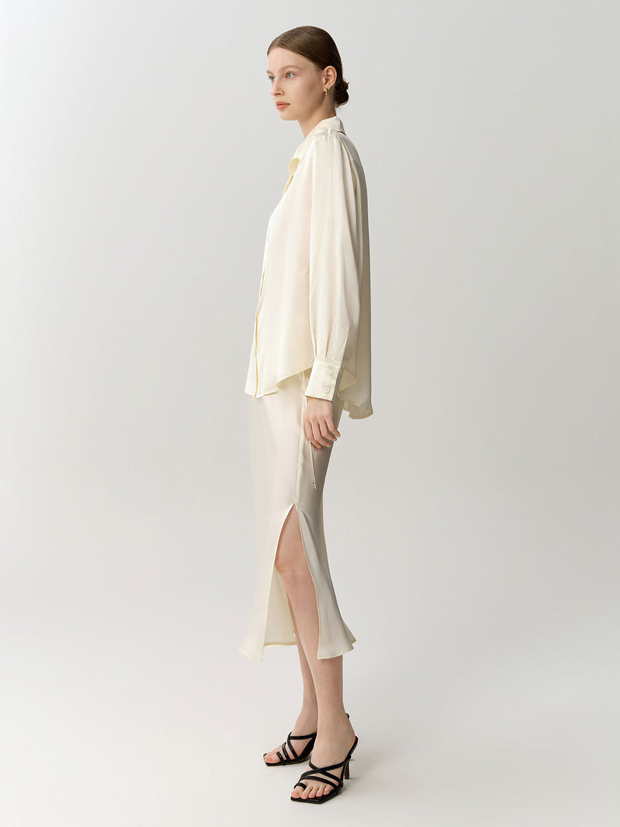 SILKINC Crystal Bias Cut Long Skirt