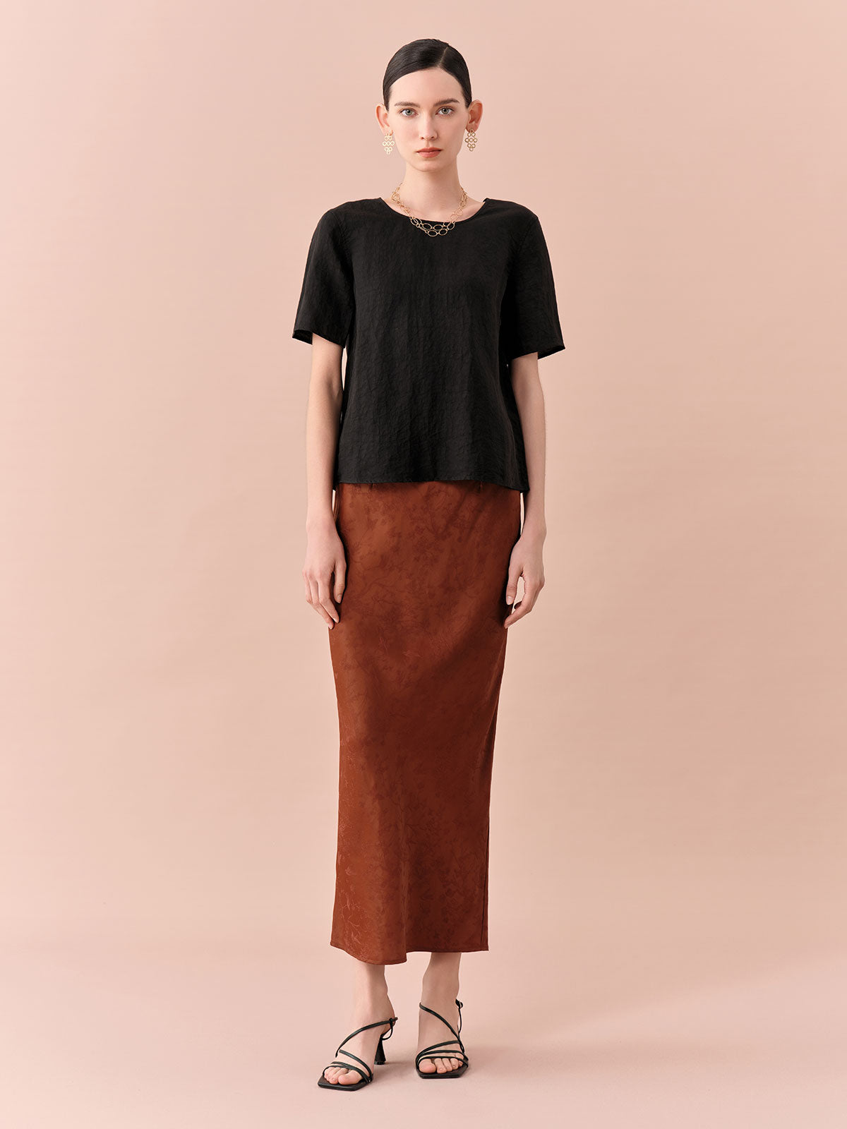 SILKINC Xiang Yun Sha Basic Round Neck T-shirt