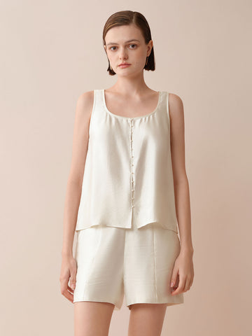 SILKINC Silk Road Silk-linen Vest