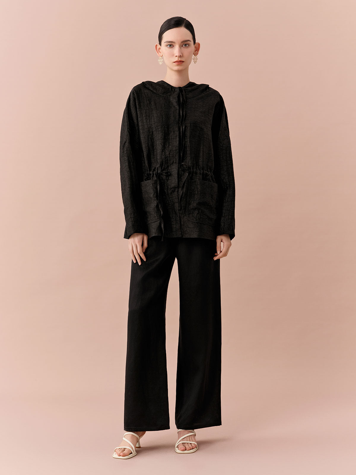 SILKINC Hooded Xiang Yun Sha Silk Jacket