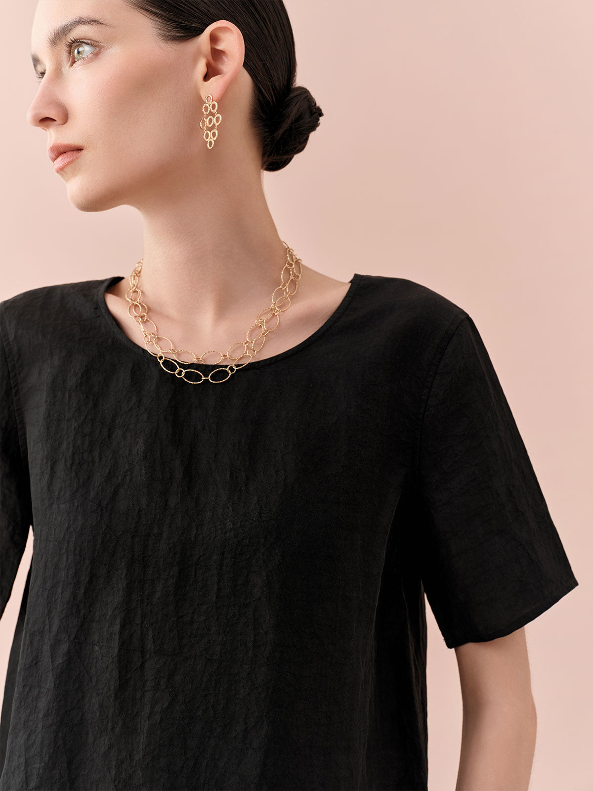SILKINC Xiang Yun Sha Basic Round Neck T-shirt