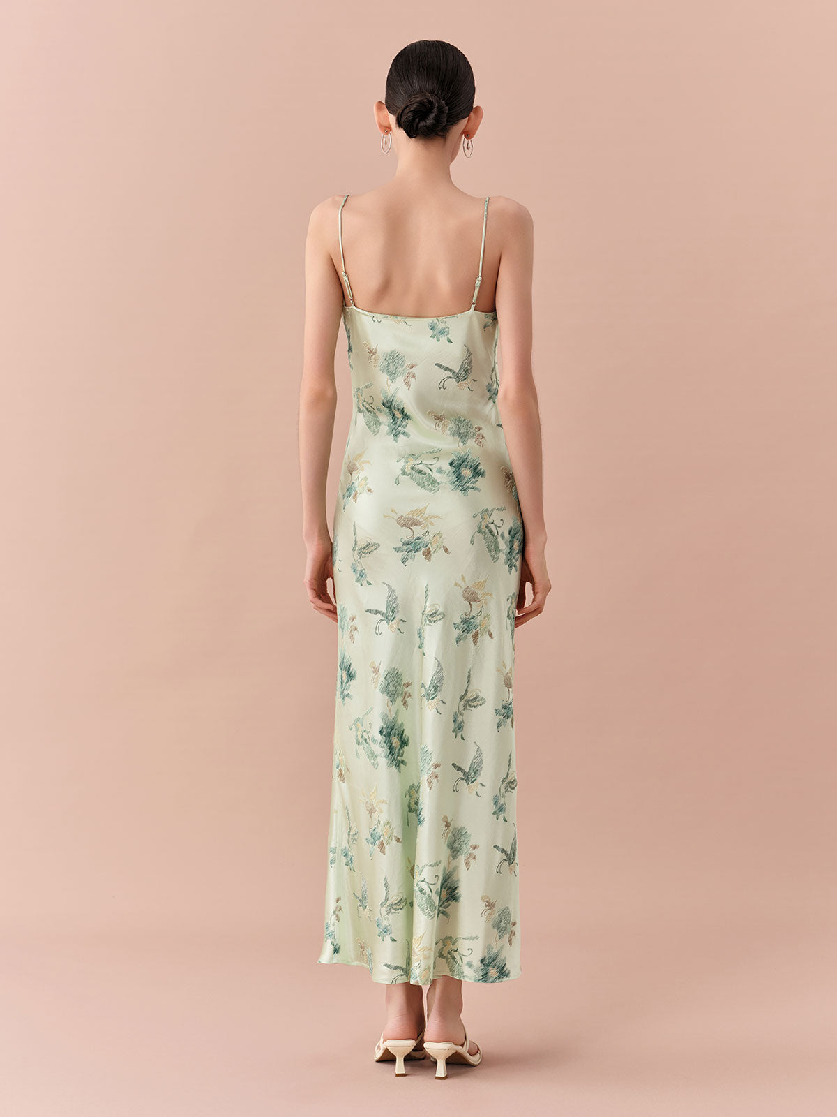 SILKINC Butterfly Flower Long Slip Dress