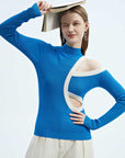 SILKINC Asymmetric Cut-Out Sweater