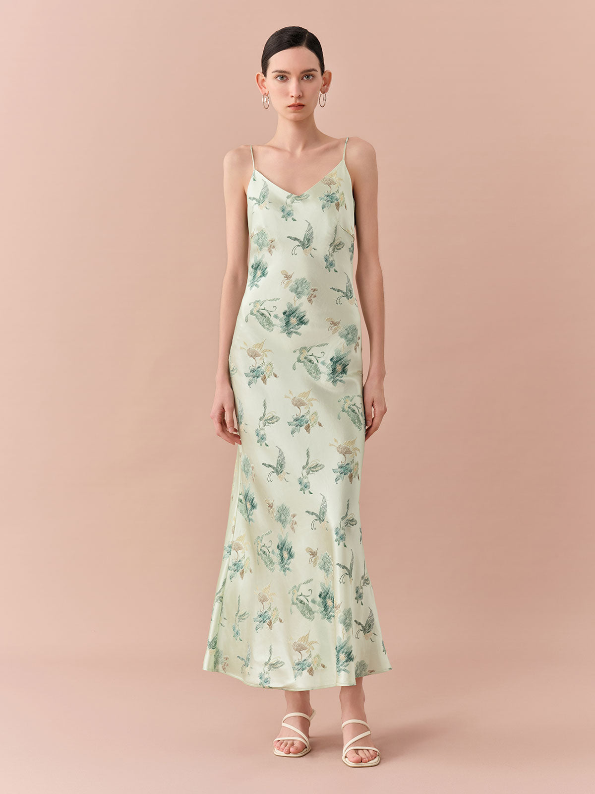 SILKINC Butterfly Flower Long Slip Dress