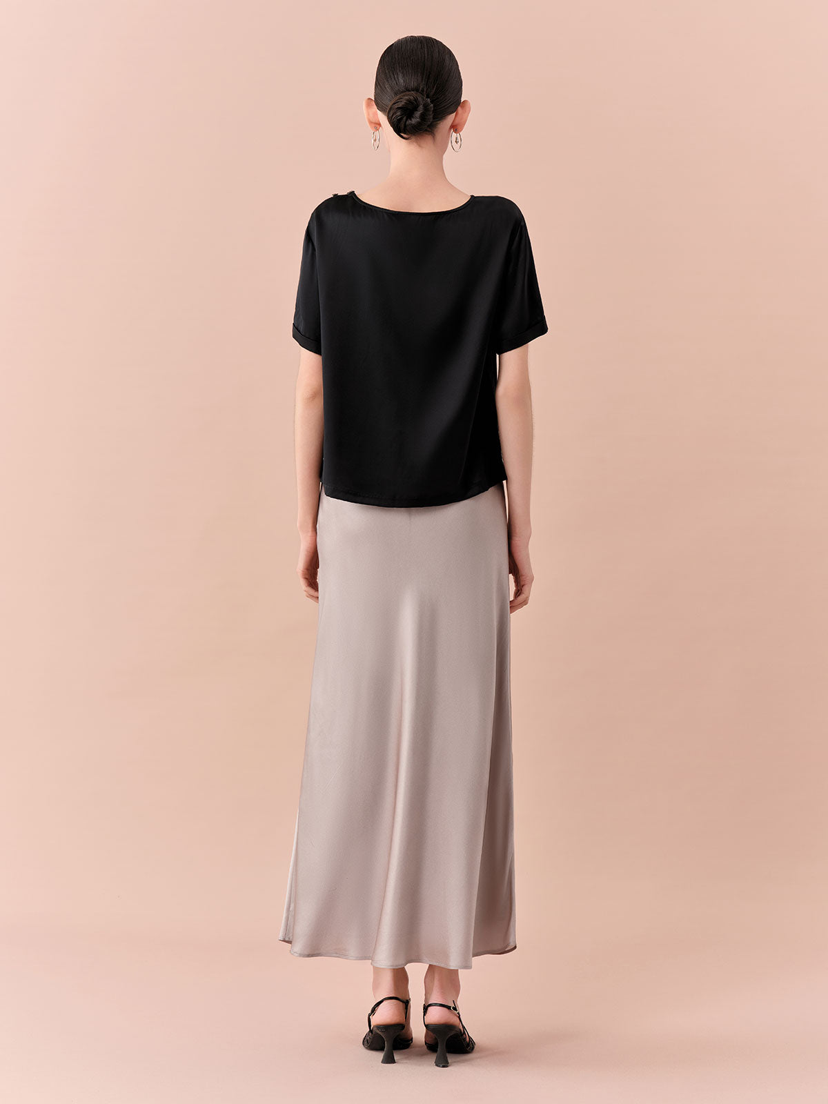 SILKINC Classic Silk Round Neck Basic T-shirt