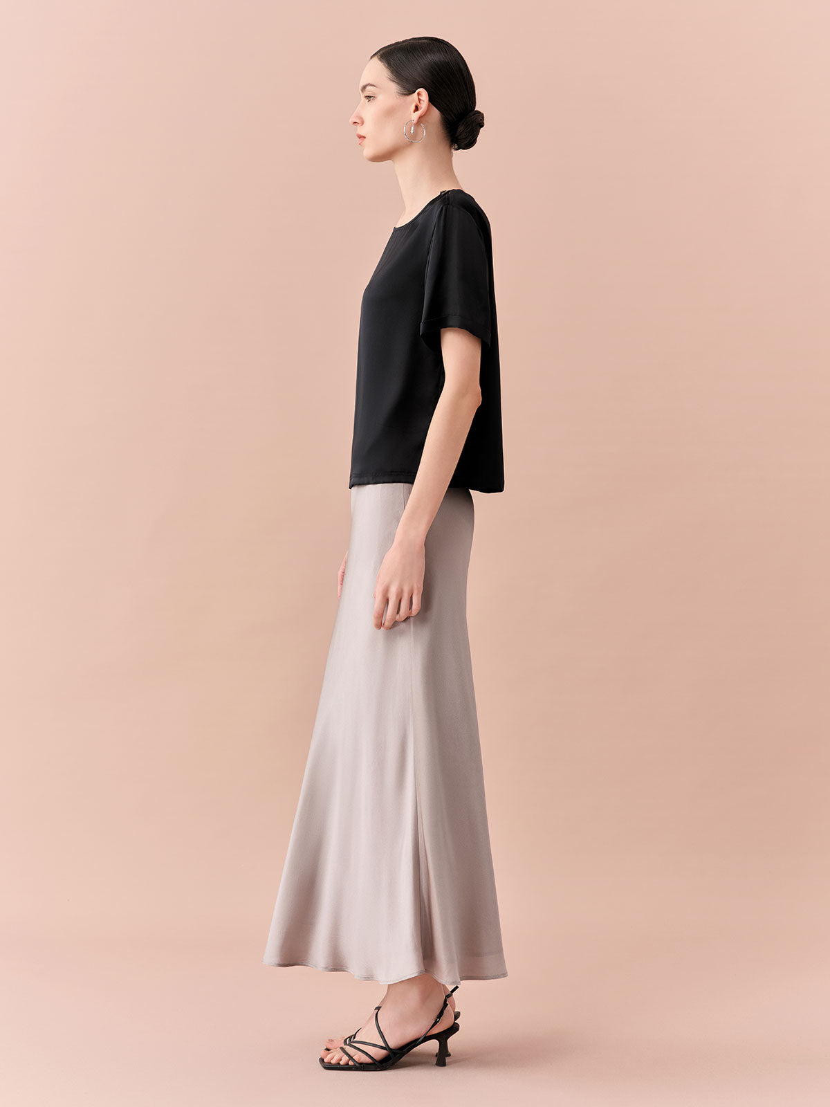SILKINC Classic Silk Round Neck Basic T-shirt