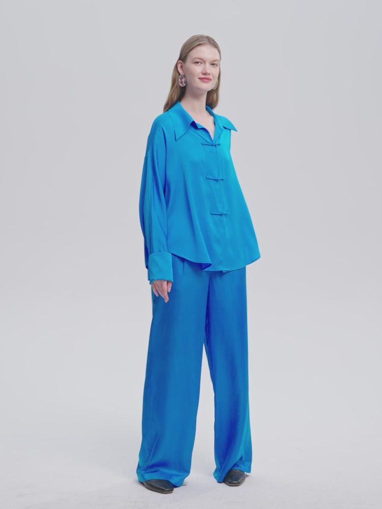 SILKINC Double-breasted Meditation Silk Shirt
