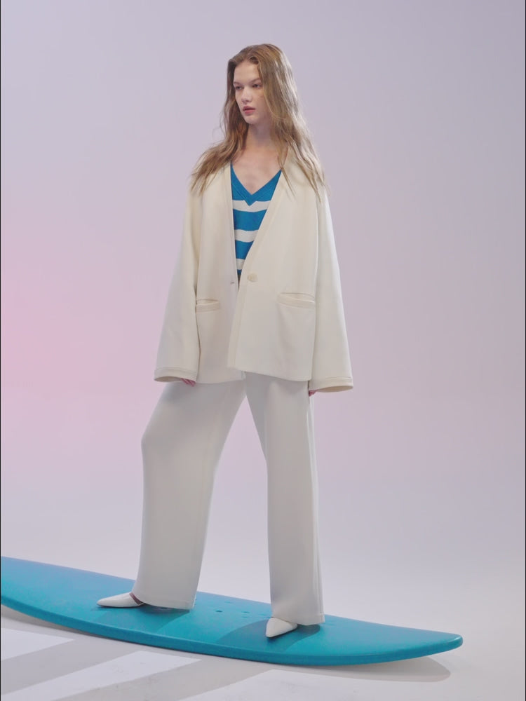 SILKINC Silk-Wool Baseball Jacket