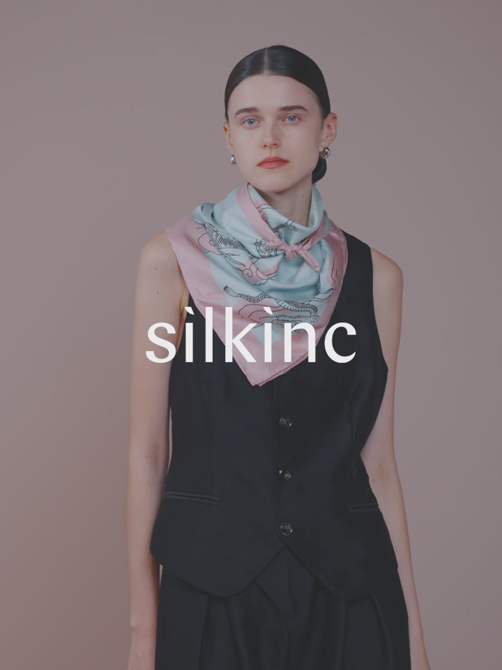 SILKINC Dancing Dragon Large Silk Scarf