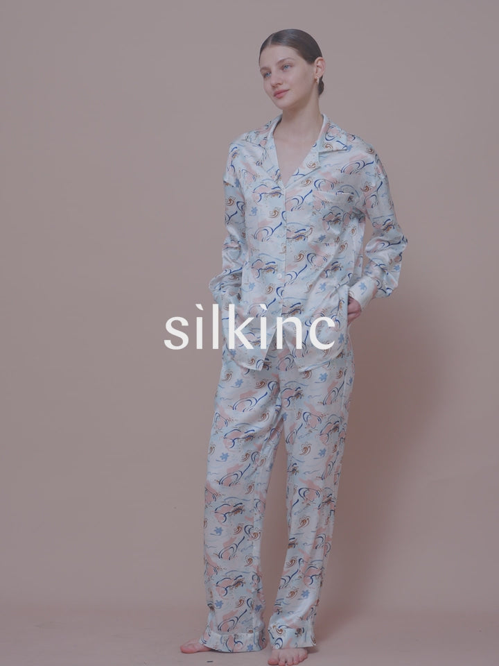 SILKINC Dunhuang Flying Sky Long Pajama Set