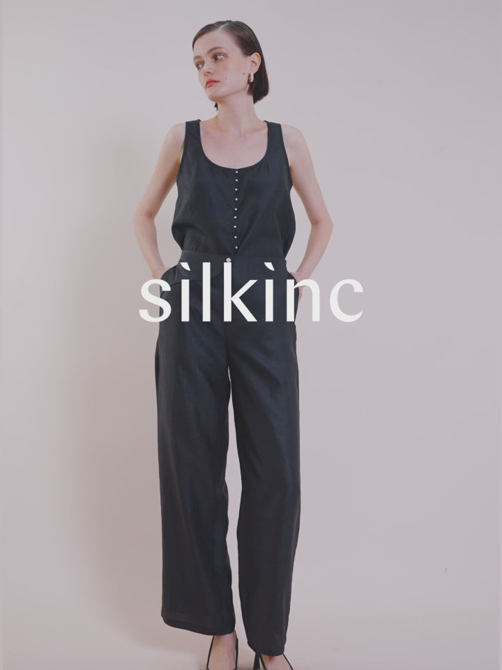 SILKINC Silk Road Silk-linen Vest