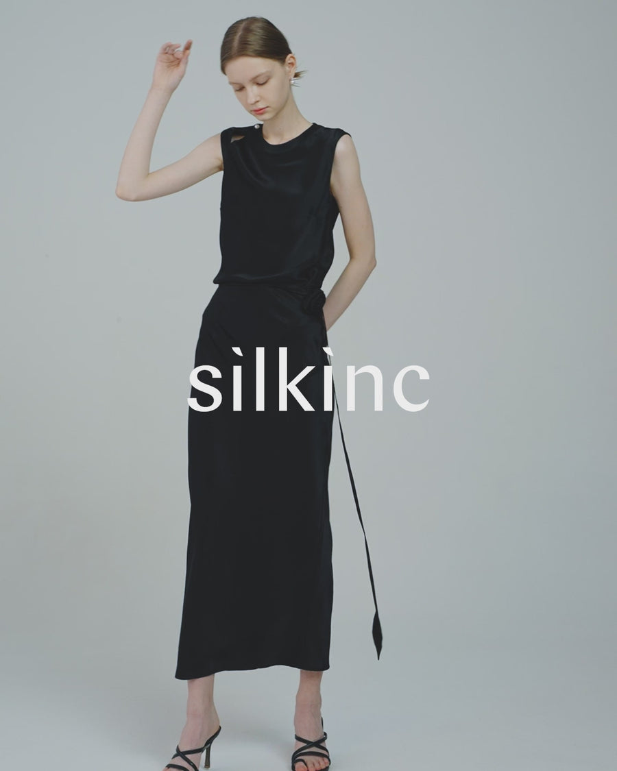 SILKINC Bias Cut Silk Sleeveless Top