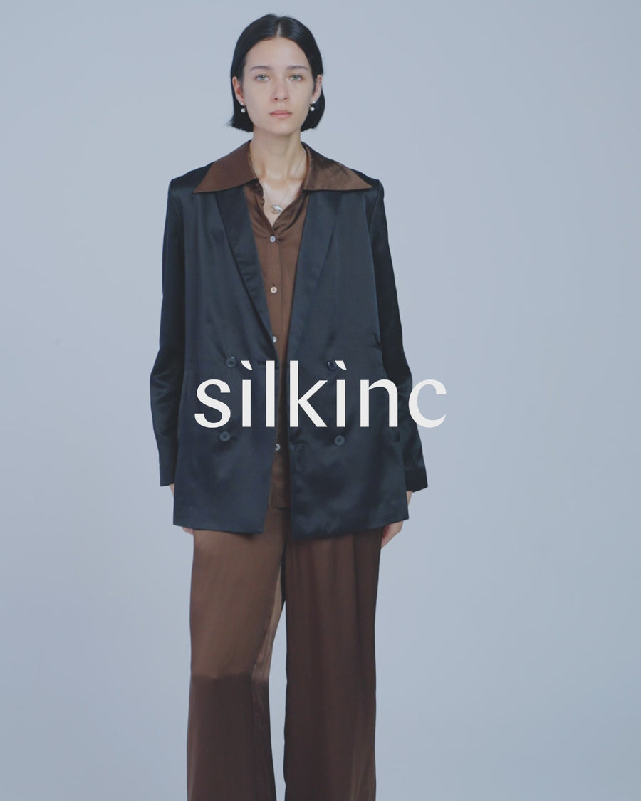 SILKINC Gentle Collared Silk Suit Jacket