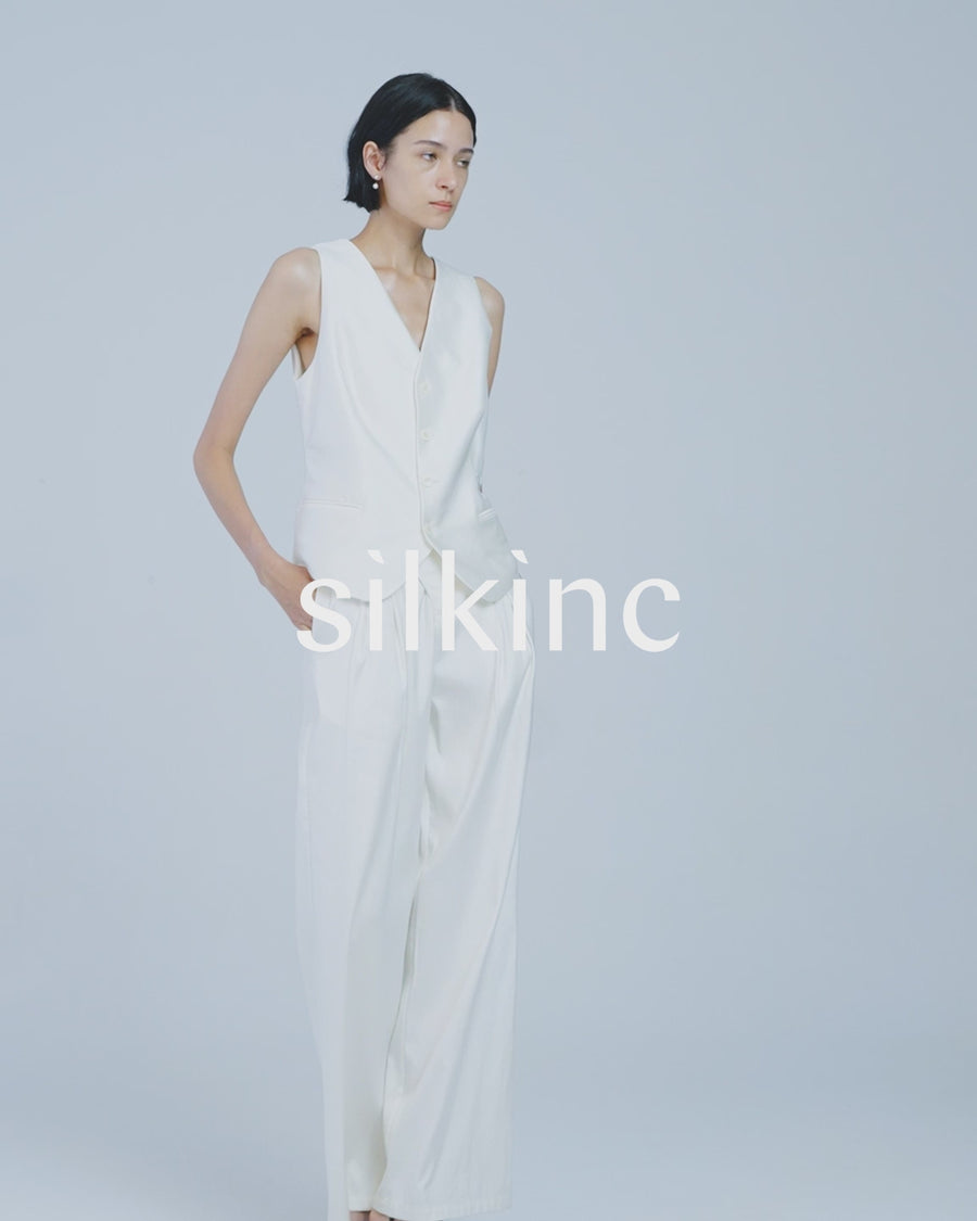 SILKINC V-Neck Blended Silk-Cotton Waistcoat