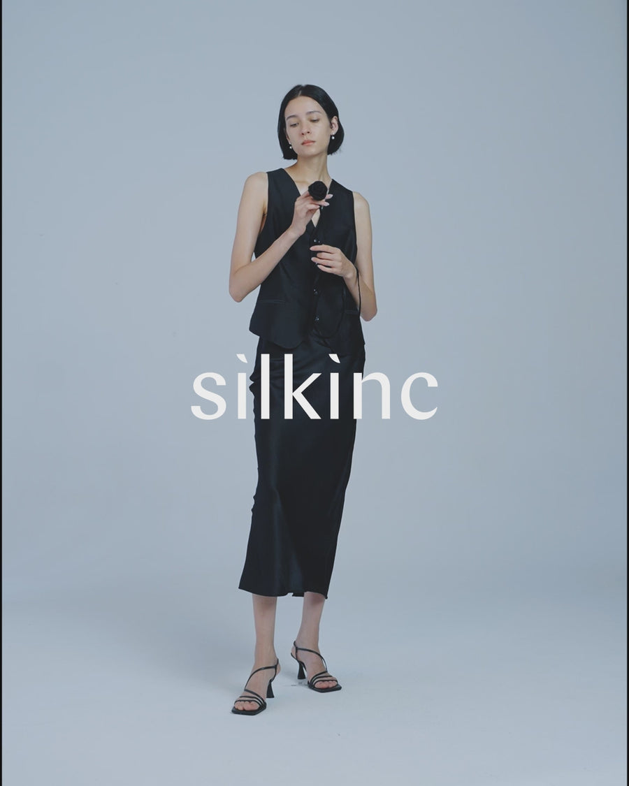 SILKINC V-Neck Blended Silk-Wool Waistcoat